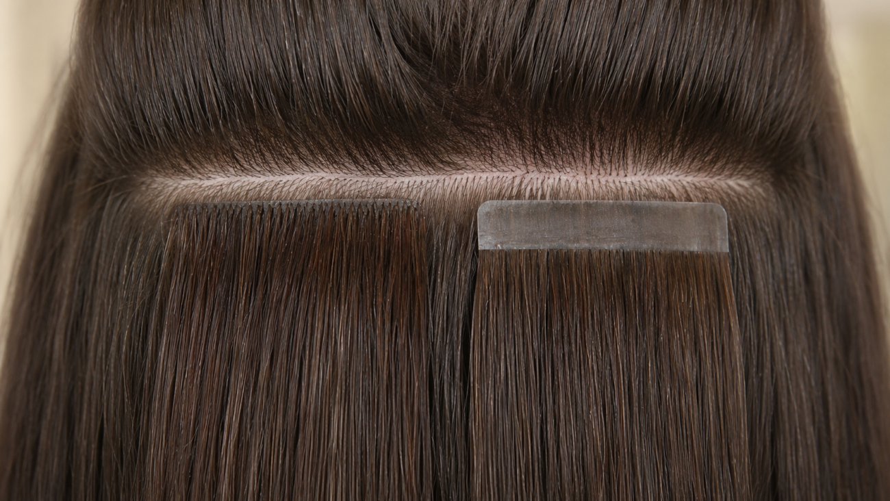 Tape-in hair extension at Hani Hair Dubai